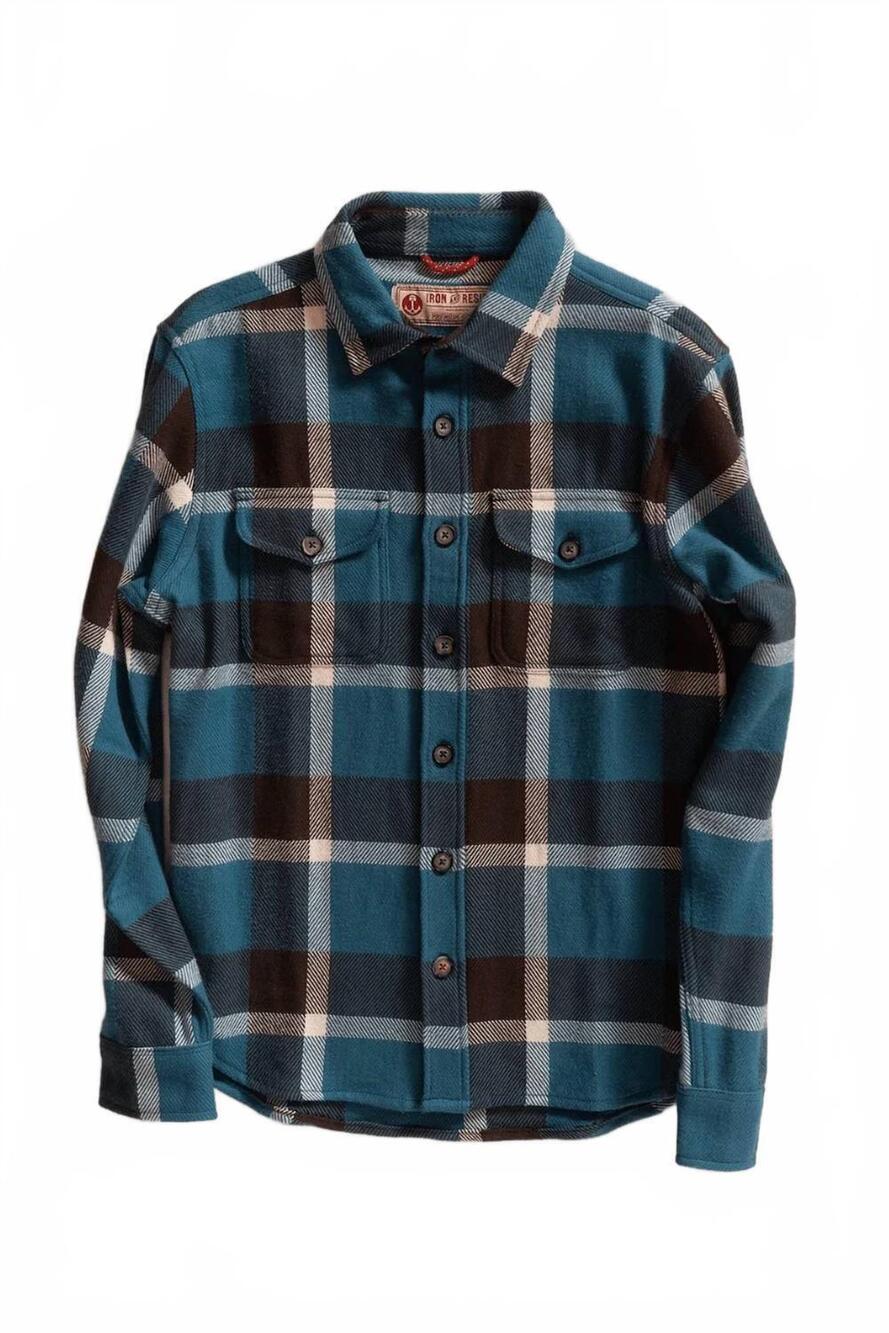 NEW IRON & RESIN men's heavy conejo shirt in blue